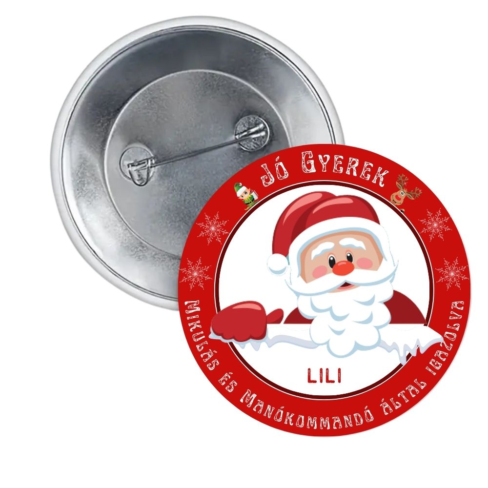 Névre Szóló Jó Gyerek Jelvény a Mikulástól - Image 4