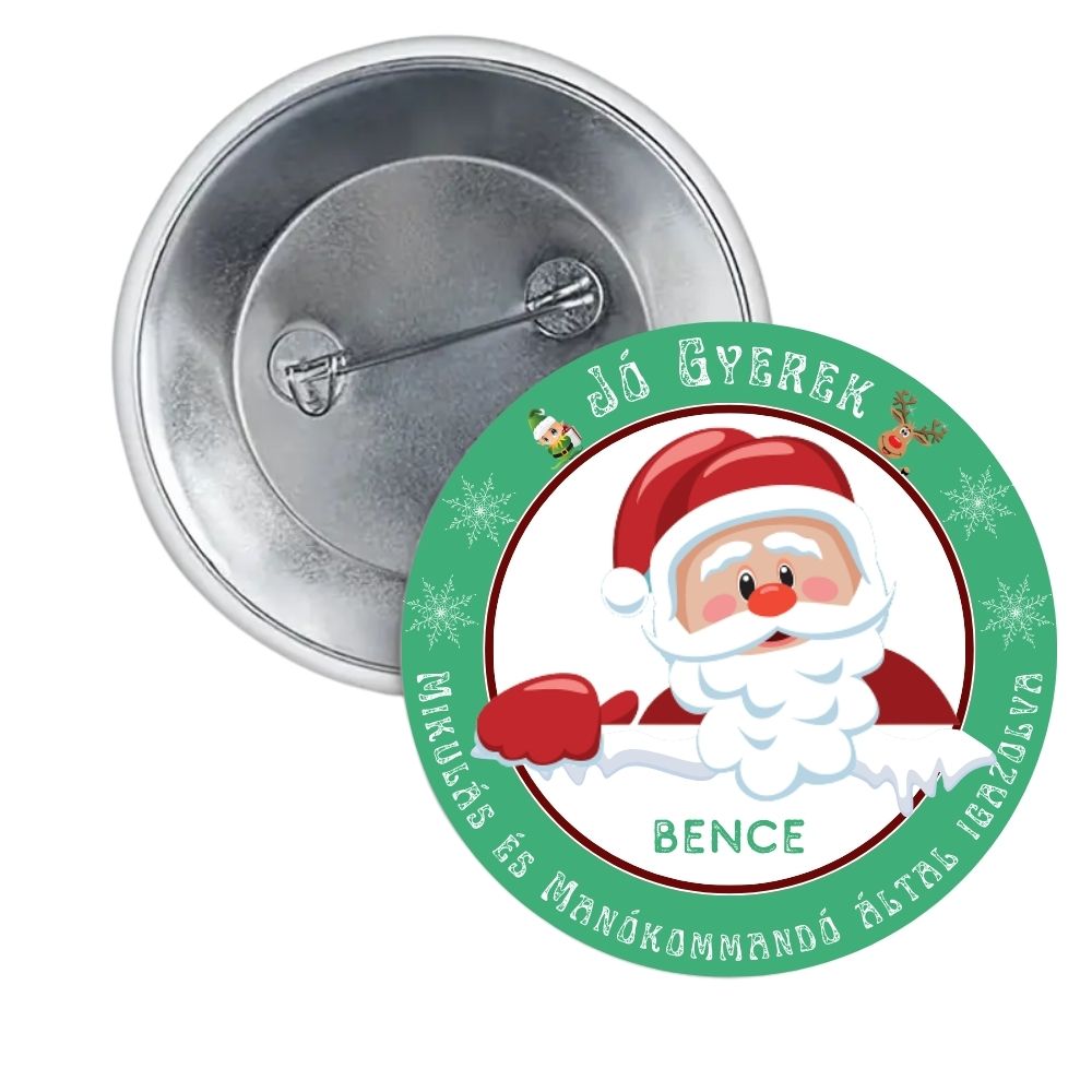 Névre Szóló Jó Gyerek Jelvény a Mikulástól - Image 3