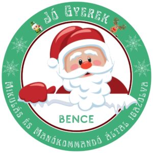 Névre Szóló Jó Gyerek Matrica a Mikulástól (4 db)